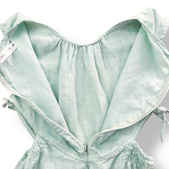 Zara | Sleeveless Linen Cut Out Jumpsuit (10) - Picture 4 of 6